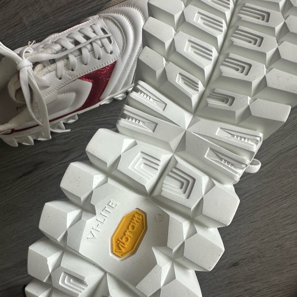 Pantofola D'oro White and Red Sneakers with Cream Details - Picture 4 of 4